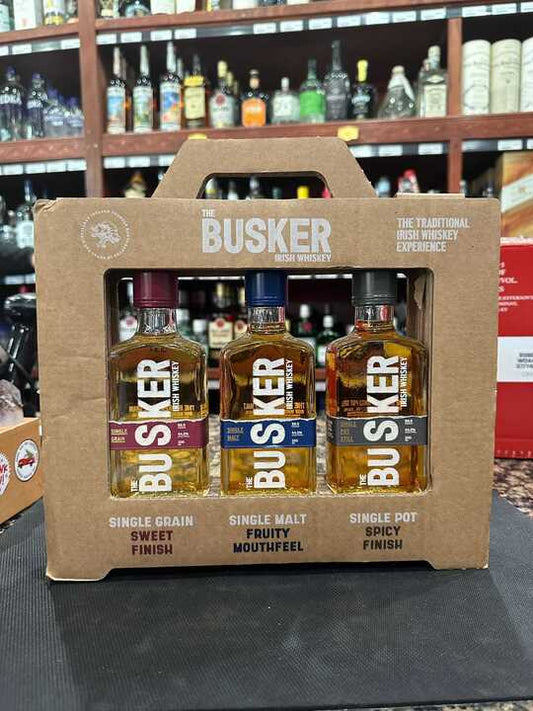 Busker Irish Whiskey Variety Triple Pack