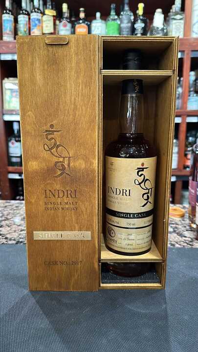 Indri Single Malt cask No. 2917 Single Cask Indian Whiskey 750ml