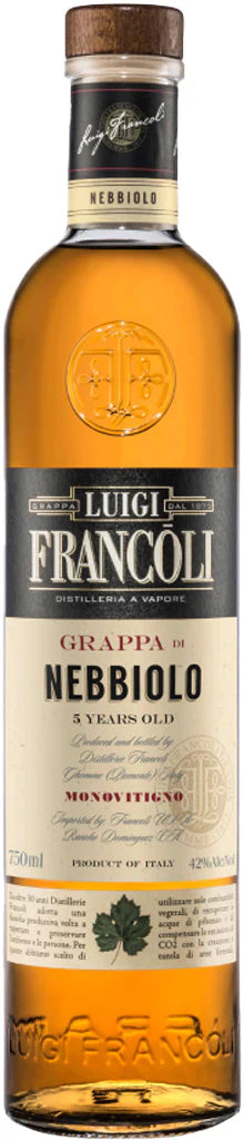 Luigi Francoli Grappa Di Nebbiolo 5 Years Old