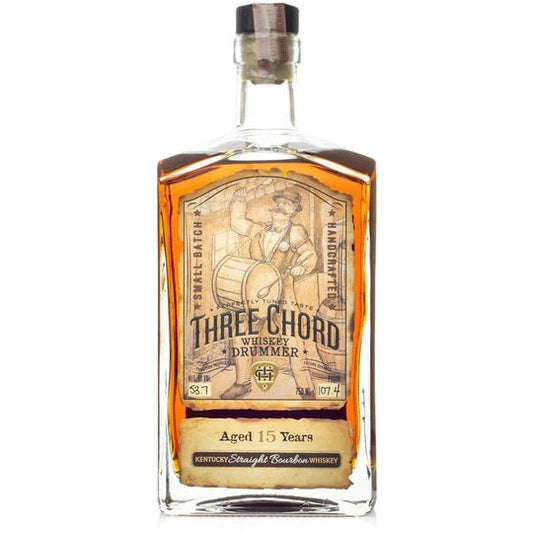 Three Chord Drummer 15 Year Old Straight Bourbon Whiskey 750ml