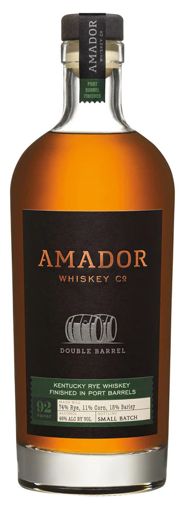 Amador Double Barrel Port Barrel Finished Rye Whiskey 750ml