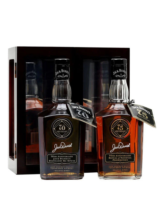 Jack Daniel's Old No. 7 Brand 70th & 75th Anniversary Set Sour Mash Whiskey