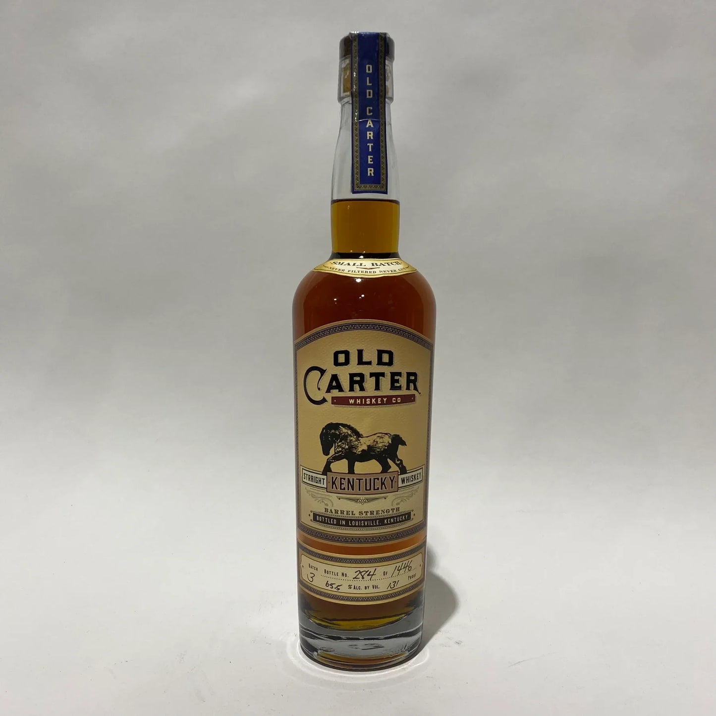 Old Carter Barrel Strength Batch 3 Straight Bourbon Whiskey 750ml