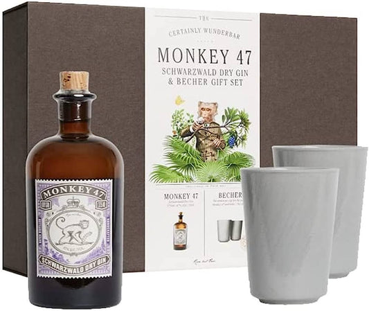 Monkey 47 Schwarzwald Dry Gin & Becher Cup Gift Set 375ml